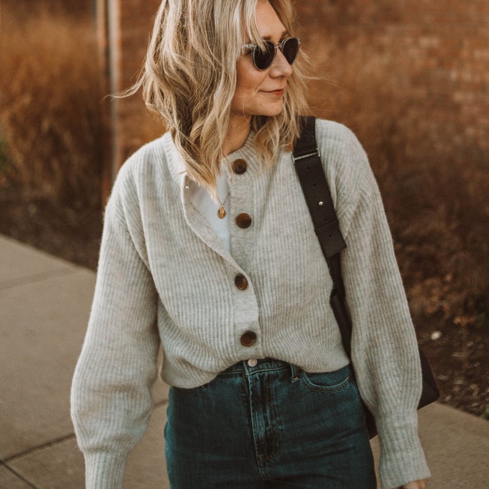Everlane Alpaca Cropped Cardigan